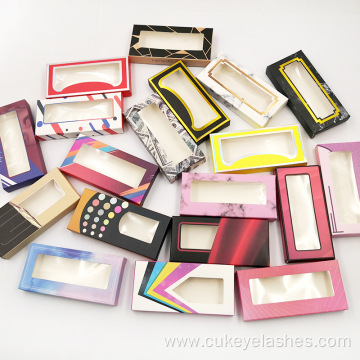 rectangle fake eyelash case paper lash boxes